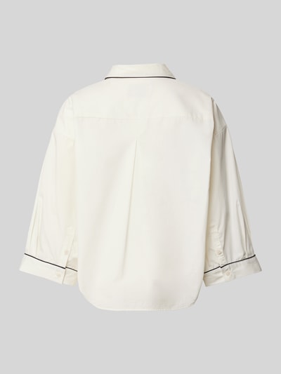 Marc O'Polo Oversized Lounge-Shirt aus reiner Baumwolle mit Kontrastdetails Offwhite 3