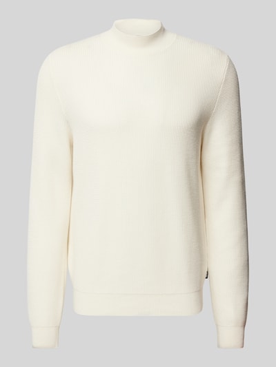 BOSS Strickpullover mit Strukturmuster Modell 'Derano' Offwhite 2