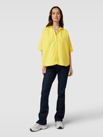 tonno & panna Oversized blouse van puur katoen met platte kraag Geel - 1