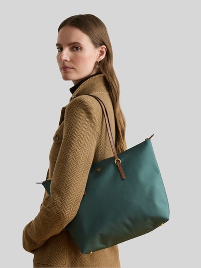 Lauren Ralph Lauren Handtas in de hand met logodetail model 'KEATON' Donkergroen - 1