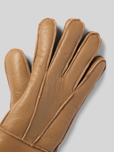 FI.NE Handschuhe aus reinem Lammfell Cognac 3