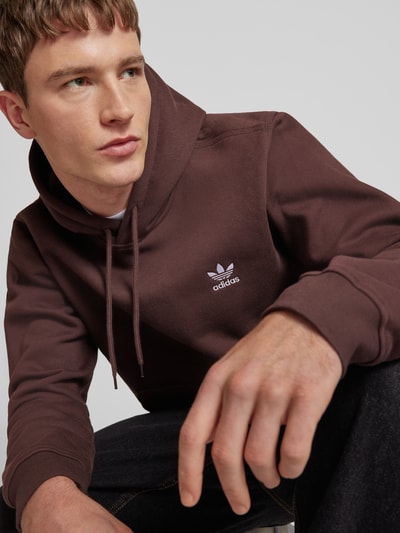 adidas Originals Hoodie mit Label-Stitching Dunkelbraun 3