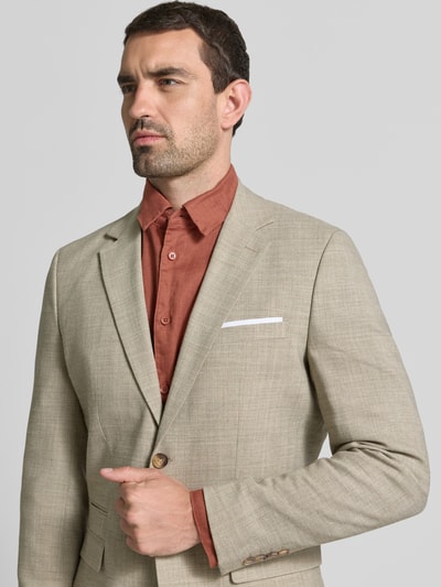 Selected Homme Marynarka garniturowa o kroju slim fit z dodatkiem wełny model ‘OASIS’ Piaskowy 3