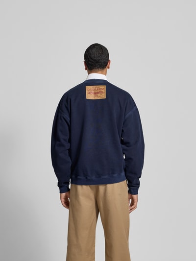 Dsquared2 Sweatshirt mit gerippten Abschlüssen Marine 5