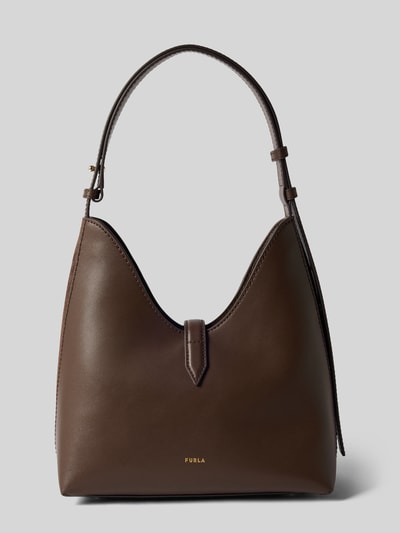 Produktfoto, Tote Bag aus echt leer Model 'Goccia' von FURLA in bruin met magneetsluiting, verstelbare schouderband, Hoofdvak, Breedte maat 1: 23 cm, Lengte maat 1: 25 cm, Diepte maat 1: 13 cm, bandlengte maat 1: 62 cm