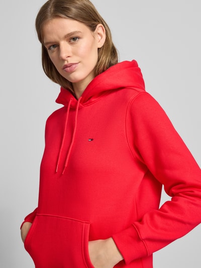 Tommy Jeans Regular Fit Hoodie aus Baumwoll-Mix Rot 3
