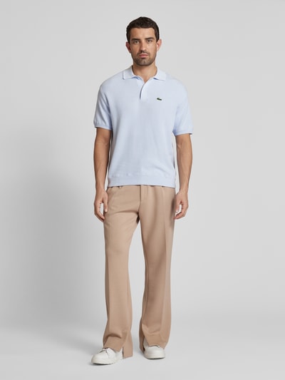 Lacoste Koszulka polo o kroju relaxed fit z naszywką z logo Jasnoniebieski 1