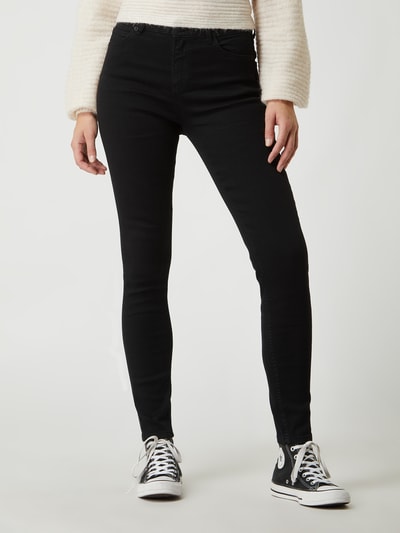 Review Skinny fit high waist jeans met stretch  Zwart - 4