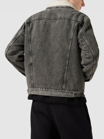 Levi's® Jeansjack met platte kraag, model 'Sherpa' Middengrijs - 5