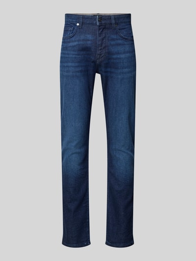 BOSS Orange Slim Fit Jeans aus Baumwoll-Mix Modell 'DELAWARE' Dunkelblau 2