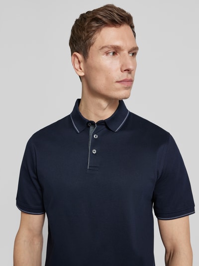 bugatti Poloshirt met labeldetail Marineblauw - 3