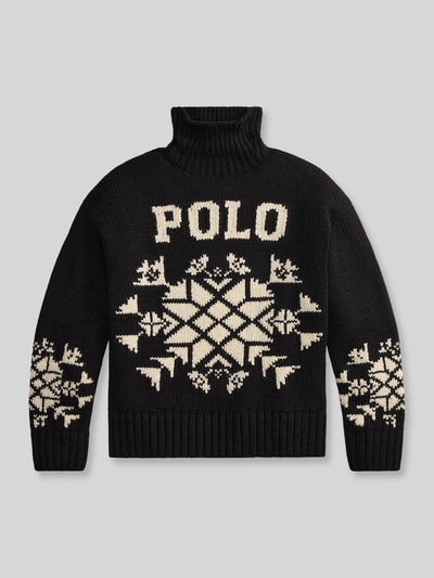 Polo Ralph Lauren Relaxed Fit Rollkragenpullover aus reiner Wolle Black 3