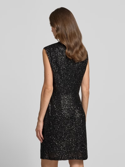 Jake*s Collection Paillettenkleid mit Wasserfallausschnitt Black 5