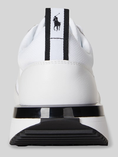 Produktfoto, Low Top Sneaker aus echtem Leder von Polo Ralph Lauren in Weiß mit Logo-Patch, Glattleder und strukturierter Sohle.