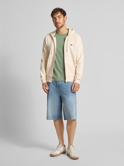 Lacoste Regular Fit Sweatjacke aus Baumwoll-Mix Offwhite 1