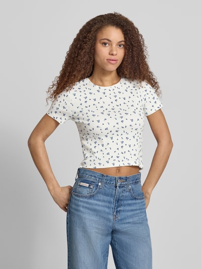 ONLY regular fit T-shirt van katoenmix model 'FENJA' Wit - 4