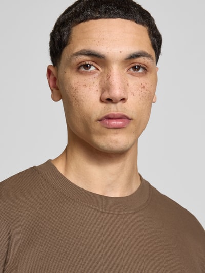 JACK & JONES T-Shirt mit Rundhalsausschnitt Modell 'AUSTIN' Taupe 3