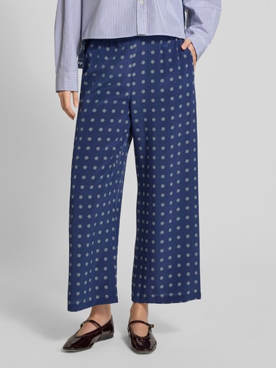 Weekend Max Mara Relaxed Fit Weite Hose aus reiner Seide Modell 'EUSEBIO' Dunkelblau 4