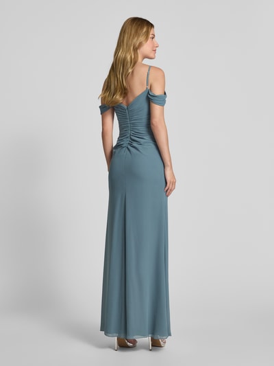 Mascara Avondjurk met pijpsplit Olijfgroen - 5