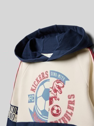 s.Oliver RED LABEL Regular fit hoodie van katoenmix Marineblauw - 2