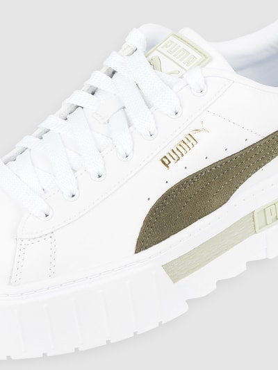 Puma Plateau-Sneaker aus Leder Modell 'Mayze' Weiss 2