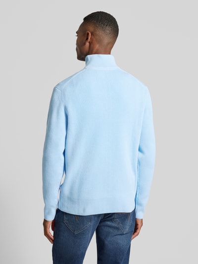 Lindbergh Relaxed Fit Strickpullover in Ripp-Optik Hellblau 5