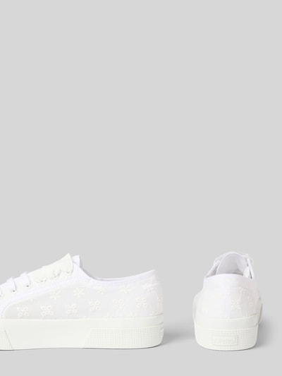 Superga Sneaker mit Label-Detail Modell '2740 FLOWER SANGALLO' Weiss 2