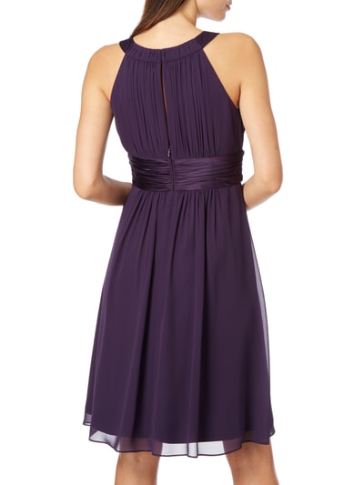 Jake*s Cocktail Cocktailkleid mit Collierkragen und Taillenpasse Purple Melange 4