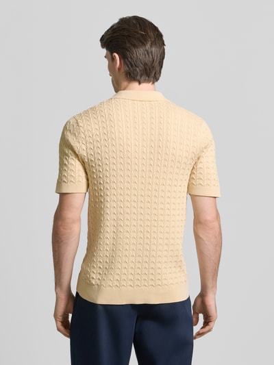 Selected Homme Koszulka polo z czystej bawełny o kroju regular fit model 'MATTIS' Piaskowy 5