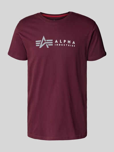 Alpha Industries T-Shirt mit Label-Print Bordeaux 2