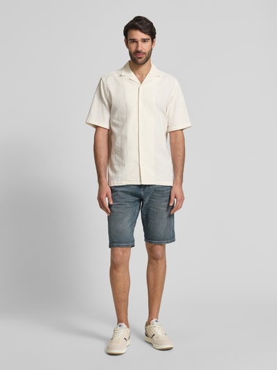 Tom Tailor Regular fit bermuda van katoenmix, model 'JOSH' Blauw - 1