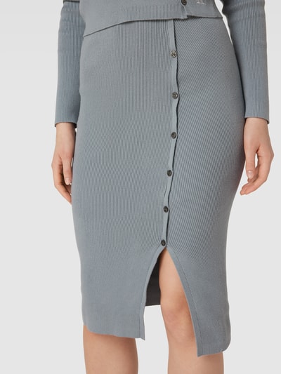 Calvin Klein Jeans Midirok met knoopsluiting Lichtgrijs - 3