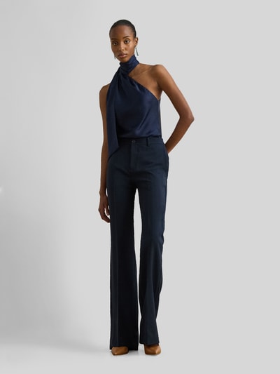 Lauren Ralph Lauren Top o kroju shaped fit ze sznurowanym detalem Ciemnoniebieski 1