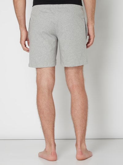 Schiesser Sweatshorts mit Karomuster Modell 'Boxer' Mittelgrau Melange 5