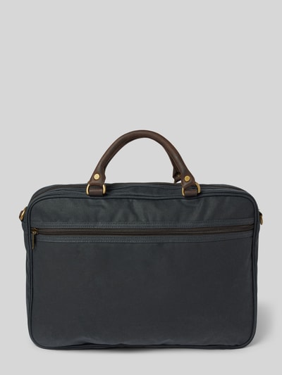 Barbour Laptoptasche aus gewachster Baumwolle Marine 4