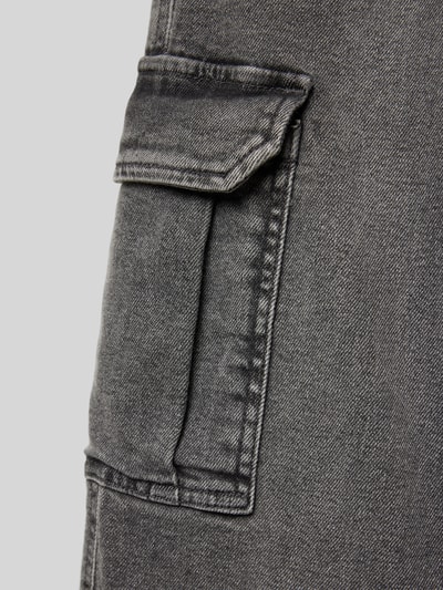 s.Oliver RED LABEL Comfort fit baggy jeans met cargozakken Zwart - 2