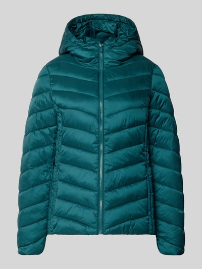 Produktfoto, Regular Fit Puffer Jacket mit Reißverschlusstaschen von Jake*s Casual in Unifarben mit Steppstruktur und Kapuze, Material: Synthetik