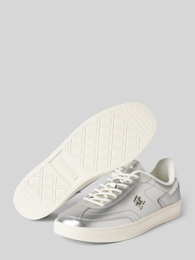 Tommy Hilfiger Sneaker aus echtem Leder Modell 'HERITAGE' Silber 4