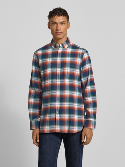 Christian Berg Men Regular Fit Freizeithemd mit Button-Down-Kragen Kupfer 4