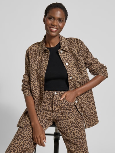 Tom Tailor Denim Kurtka jeansowa o kroju regular fit z mieszanki bawełny Średniobrązowy 3