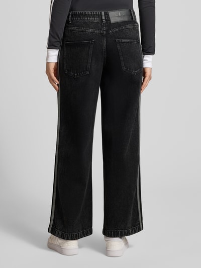 adidas Originals Jeansy o kroju loose fit z czystej bawełny Czarny 5