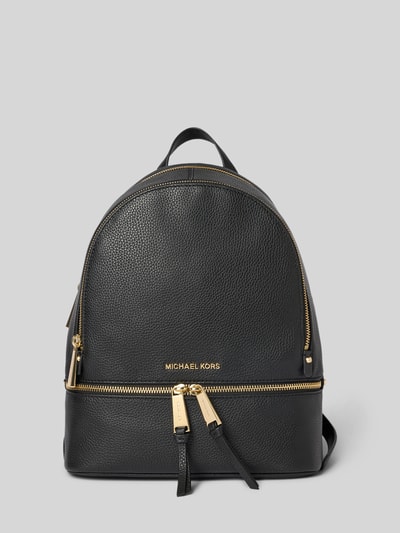 MICHAEL Michael Kors Lederrucksack mit Label-Applikation Modell 'RHEA' Black 2