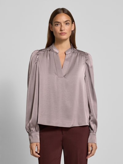 Neo Noir Bluzka z dekoltem w serek model ‘Rosslyn’ Szarobrązowy 4