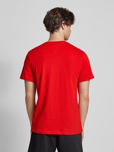 Tommy Jeans T-Shirt mit Label-Print Rot 5