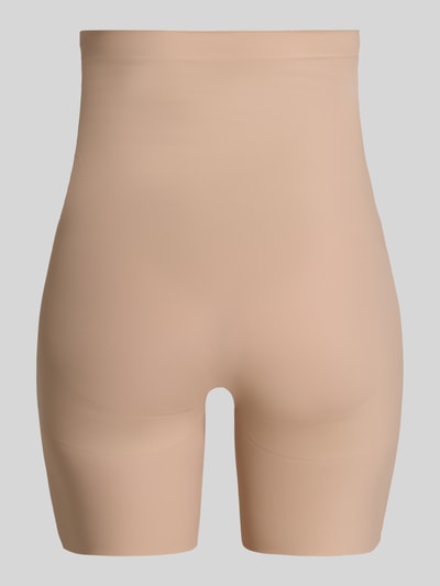 Produktfoto, Slim Fit Bermuda im High-Waist-Design von MAGIC Bodyfashion in Beige, Elastischer-Material-Mix, Strukturmuster, glatte Textur