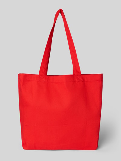 Produktfoto, Shopper aus Baumwolle mit Logo Modell 'Boutique Athene' von MADS NØRGAARD in kräftigem Rot, robuste Textur, glatte Oberfläche