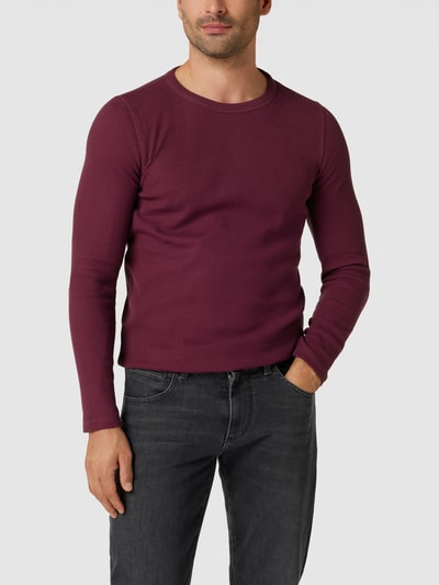 MCNEAL Longsleeve mit Strukturmuster Aubergine 4