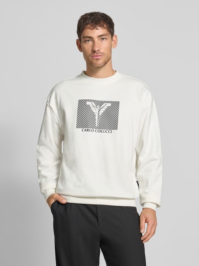 CARLO COLUCCI Bluza z okrągłym dekoltem Złamany biały 4