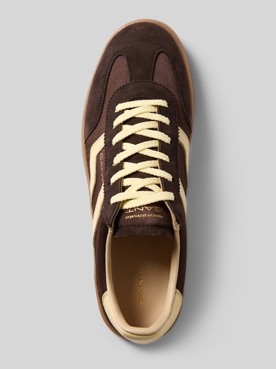 GANT sneakers van Leermix Model 'Cuzima' Chocoladebruin - 3