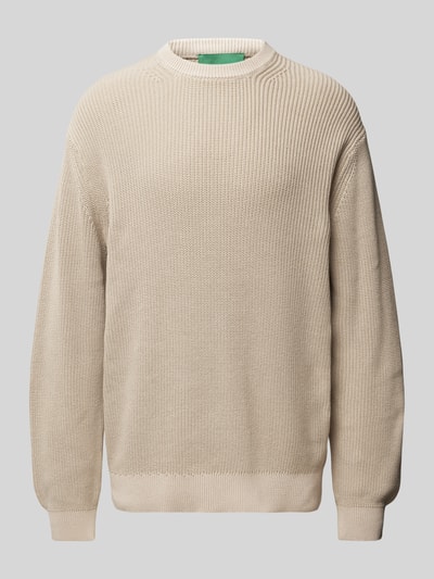 ANNARR Gebreide pullover met ronde hals, model 'RUNE' Beige - 2